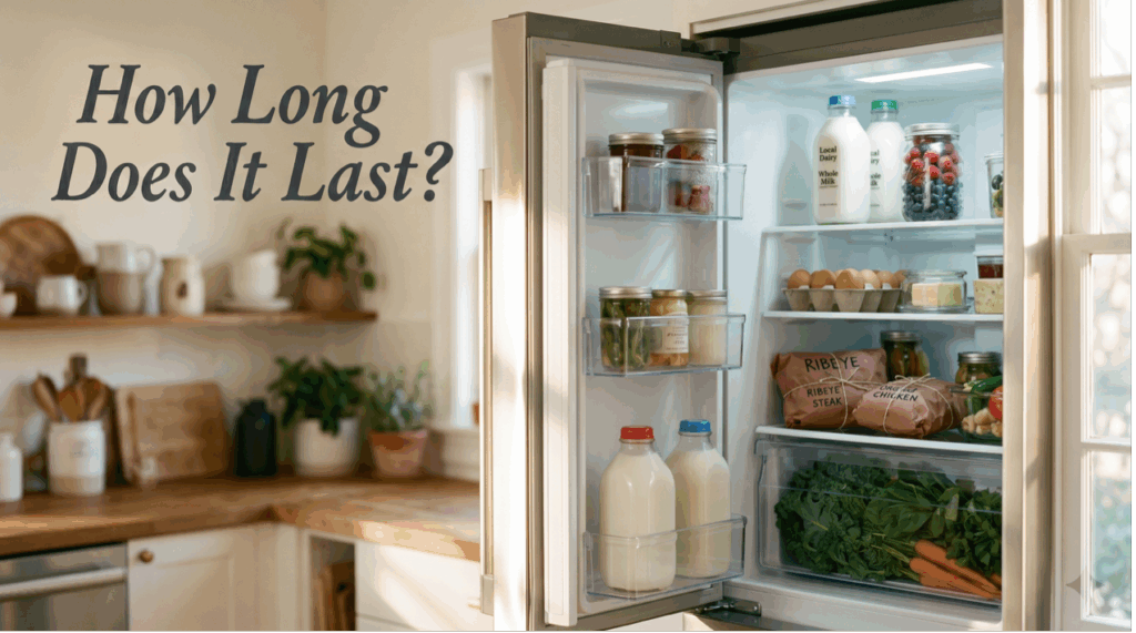 Refrigerator food storage chart overview