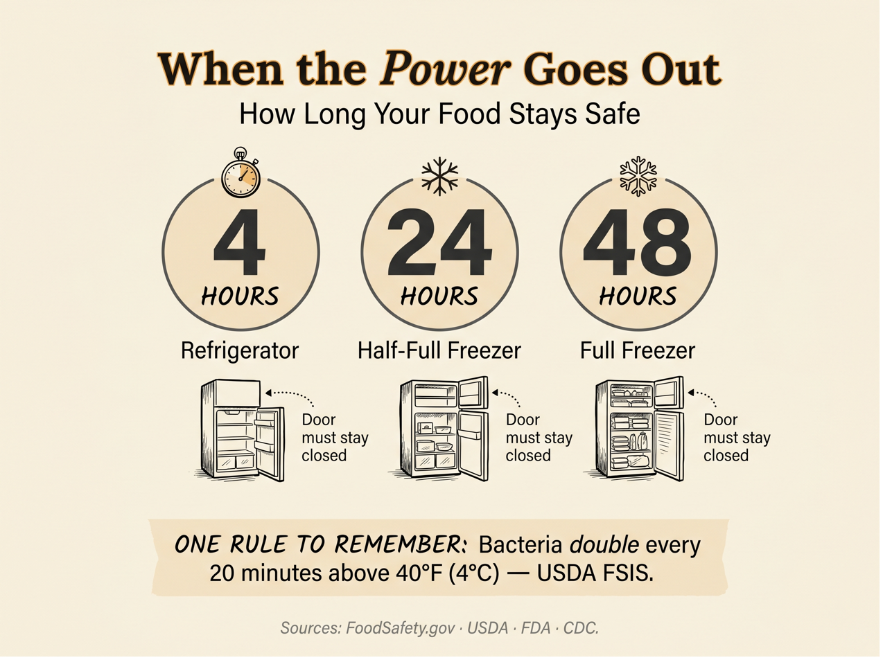 Power outage recovery checklist