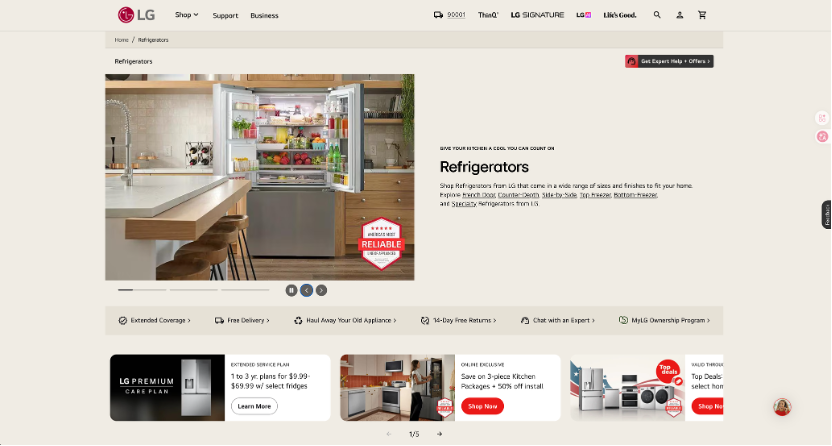 LG Electronics refrigerator brand overview