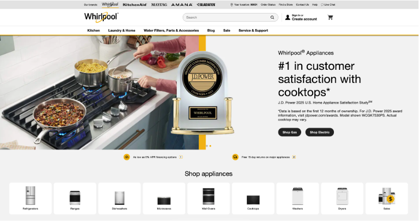 Whirlpool refrigerator brand overview